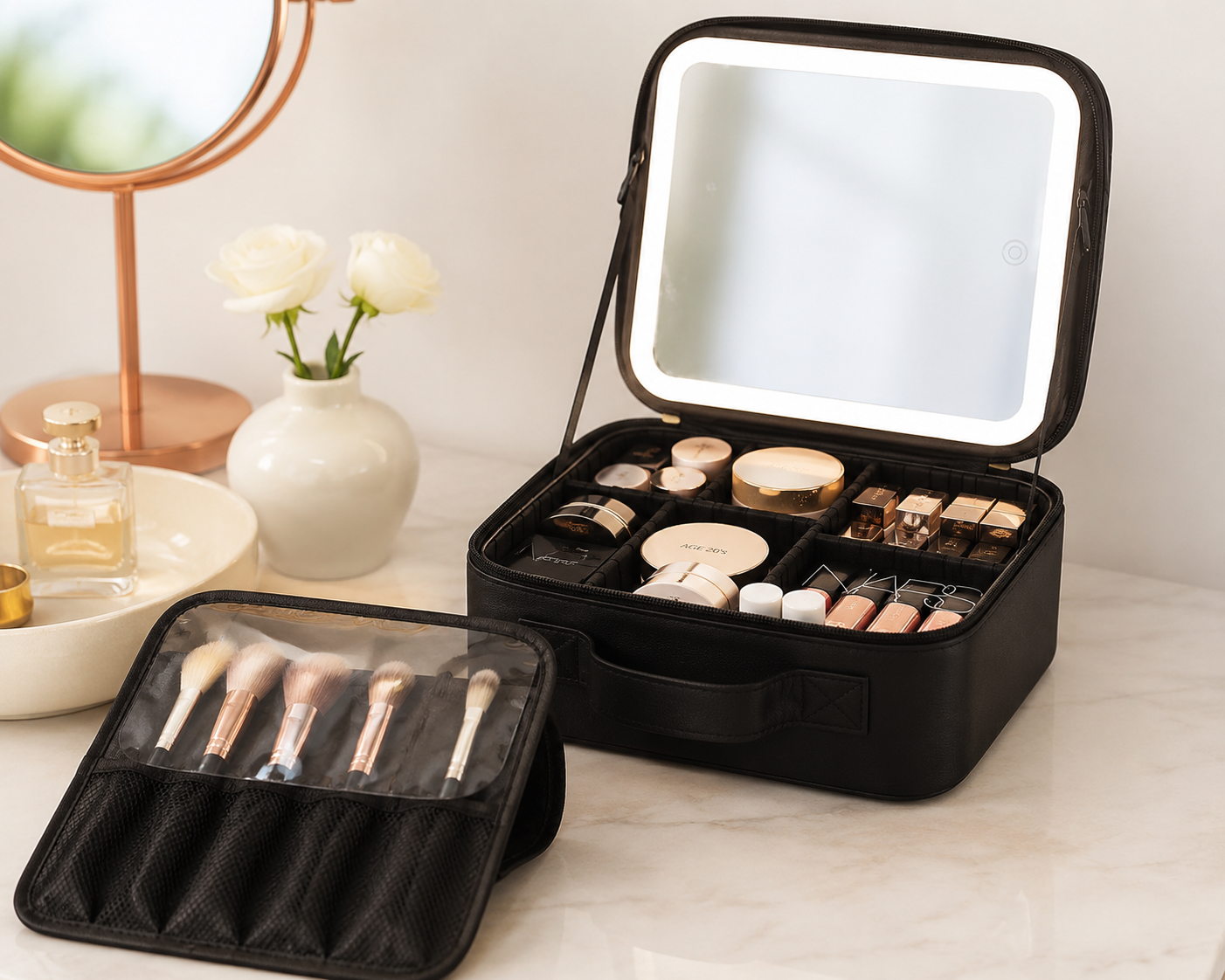 Sovian Lumi | Neceser con espejo LED